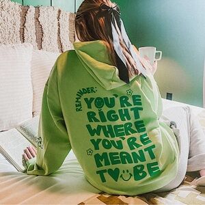 The Ludic Closet Brand “Everything in Time Hoodie” - Green, size XL NWOT